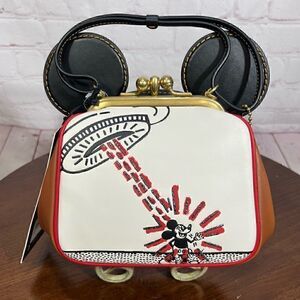 COACH Disney Mickey Mouse X Keith Haring Kisslock Bag LIMITED COLLECTORs Edition